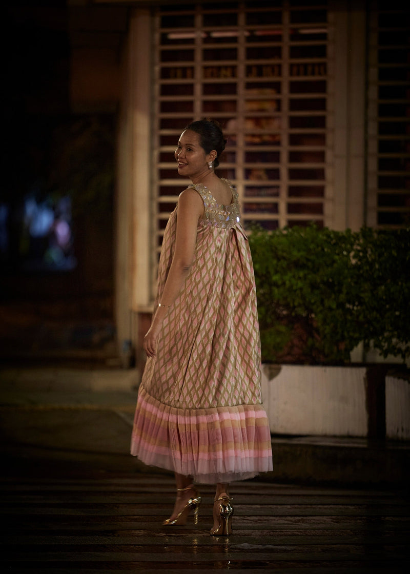 Pink Thai Silk Dress – theatrebangkok Pink Thai Silk Dress – theatrebangkok