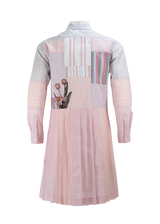 Pansies Pink Patchwork Cotton Dressshirt