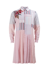 Lilies Pink Patchwork Cotton Dressshirt