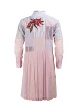 Lilies Pink Patchwork Cotton Dressshirt