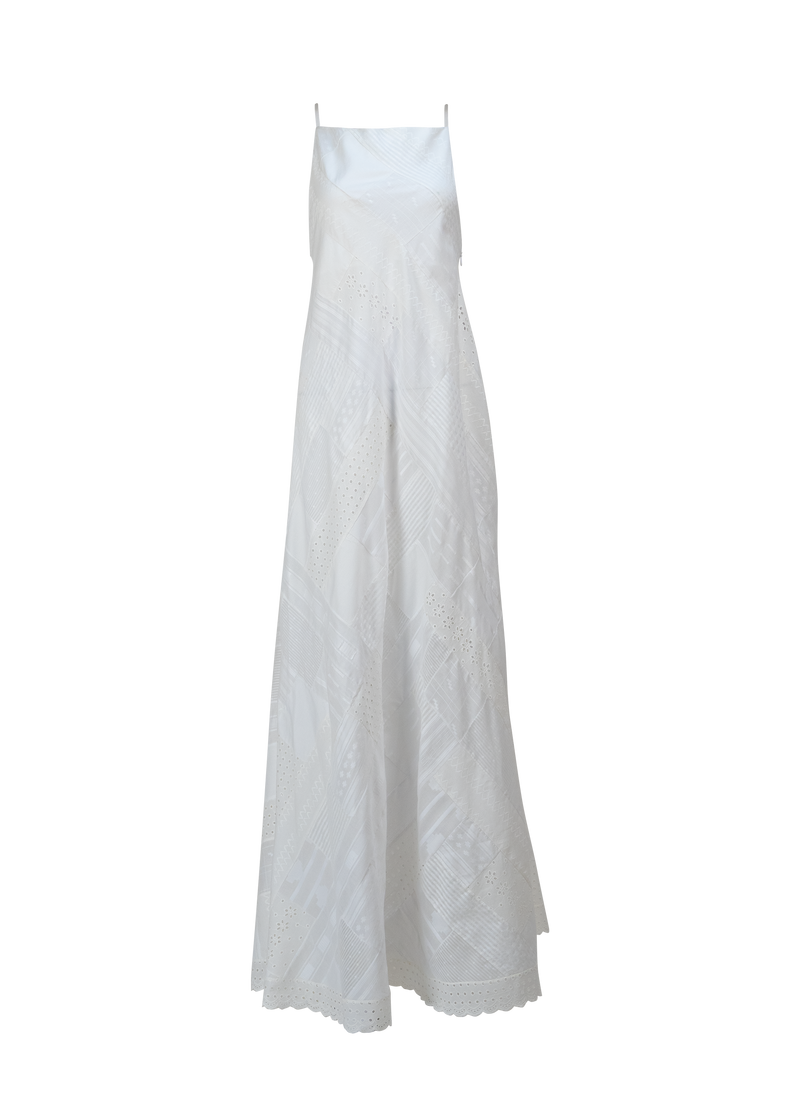 White Patchwork Dress