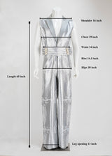 Silver Jacquard Overall