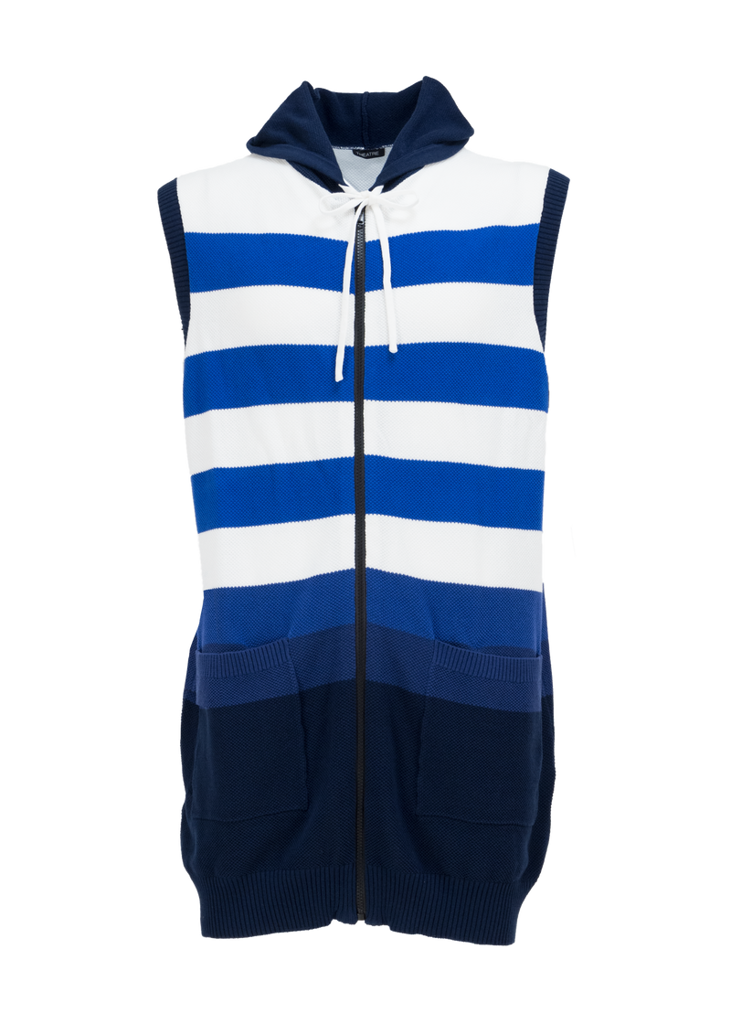 Lydgate Beach hoody - Blue&White