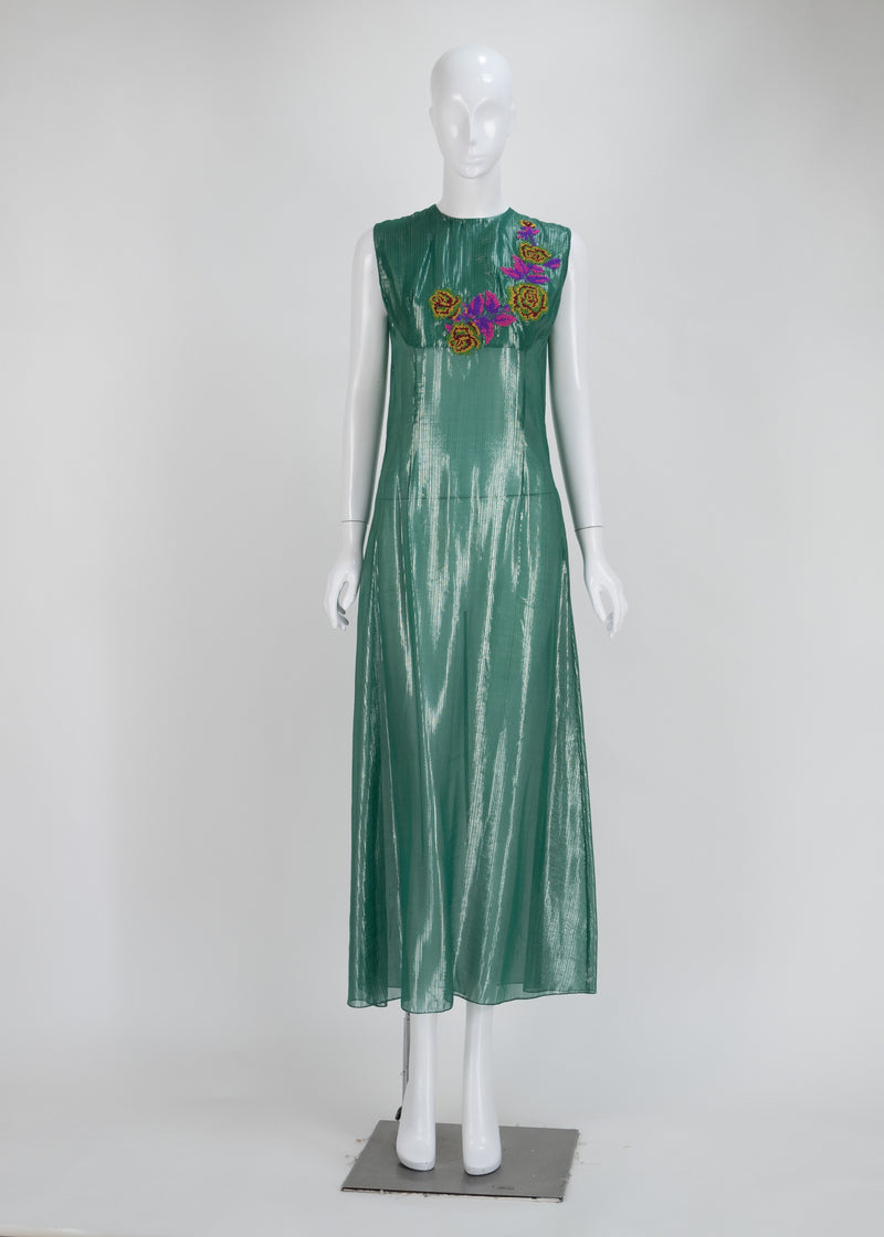 Green Silk Dress