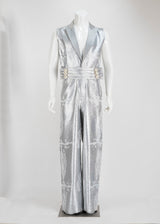 Silver Jacquard Overall