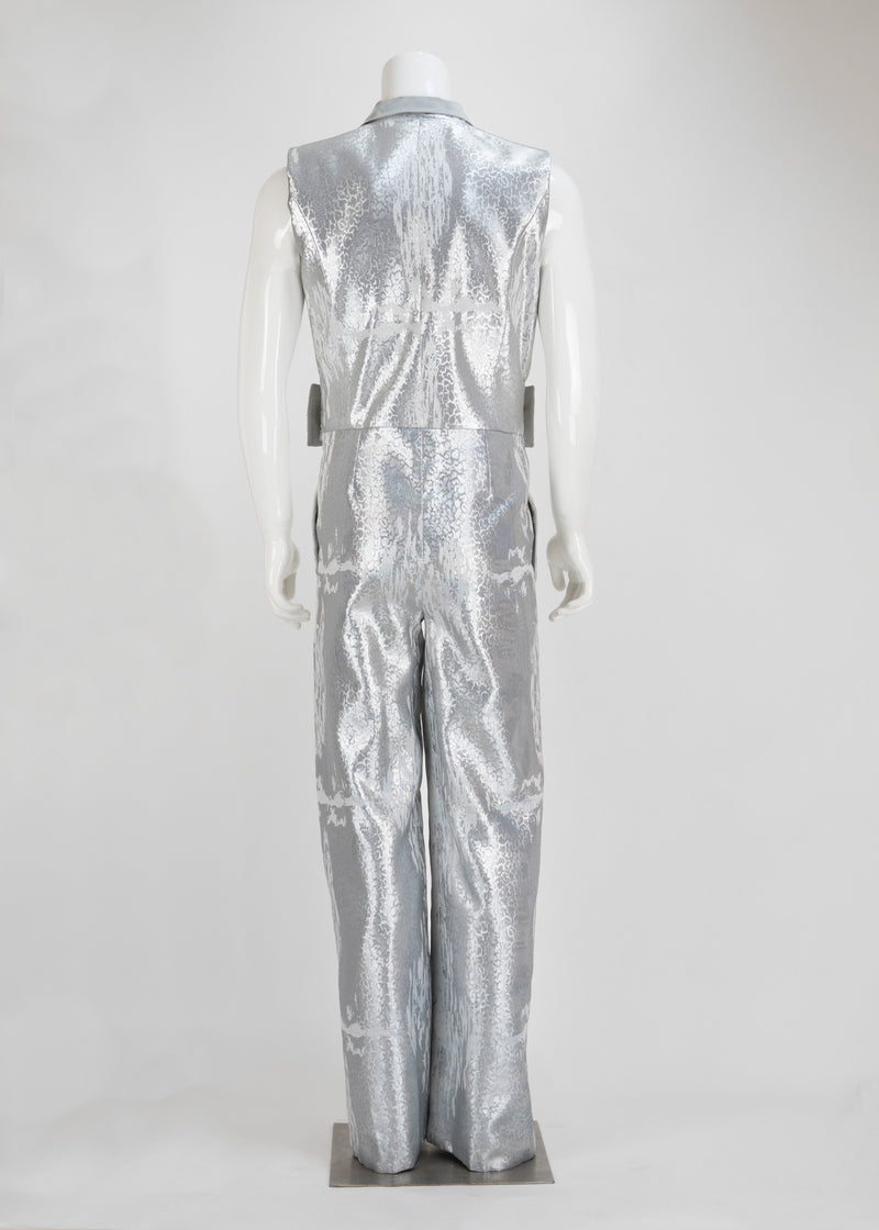 Silver Jacquard Overall