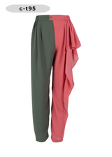 Two Tone Side Ruffle Pants