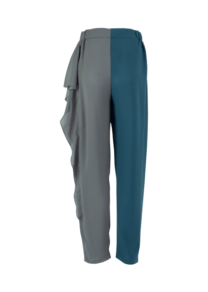Side Ruffle Pants Two Tone Side Ruffle Pants – theatrebangkok